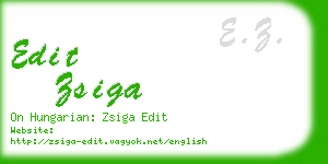 edit zsiga business card